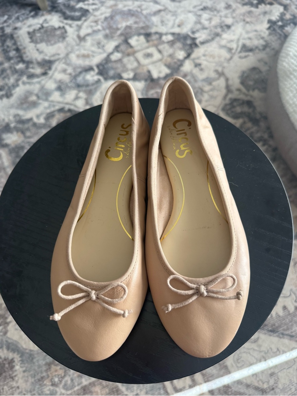 Circus by Sam Edelman Nude Leather Ballet Flats SZ 6.5